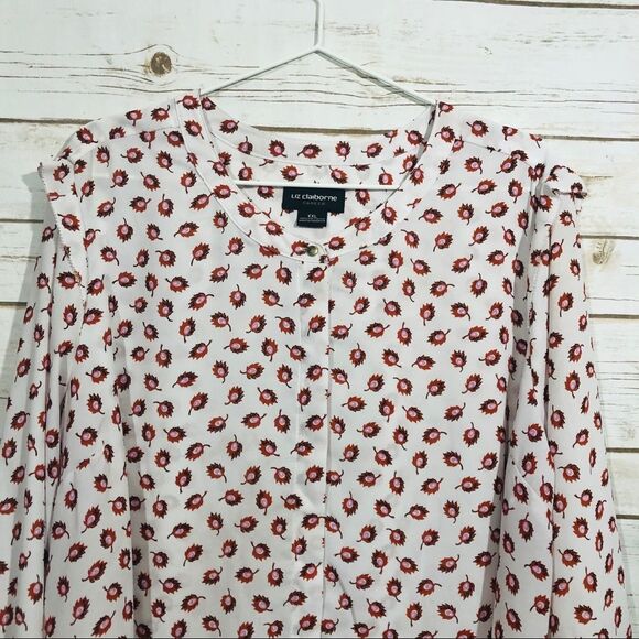 Liz Claiborne career style long sleeve button top size XXL - Picture 2 of 7